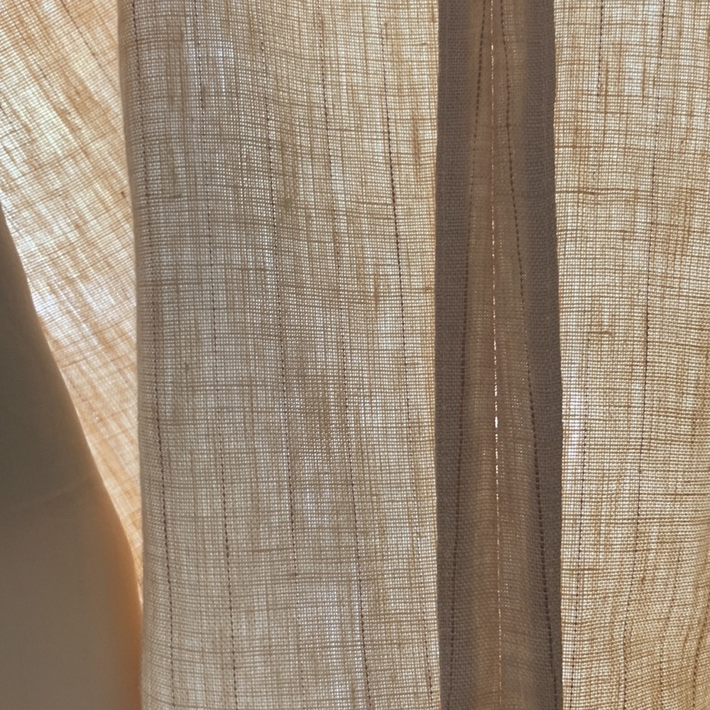 MaxMara Beige Cream Pin Stripe Flax Linen Blazer Medium - Picture 10 of 10